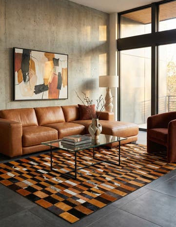5' 2 x 7' 11 Cowhide - Patchwork Rug