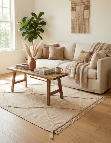 3' 6 x 4' 10 Hand Knotted Moroccan Wool Rug