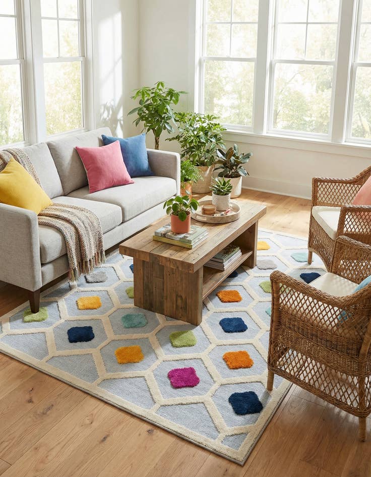 Detail image of 5' 3 x 8' Easy-Clean Aruba Indoor / Outdoor Rug
