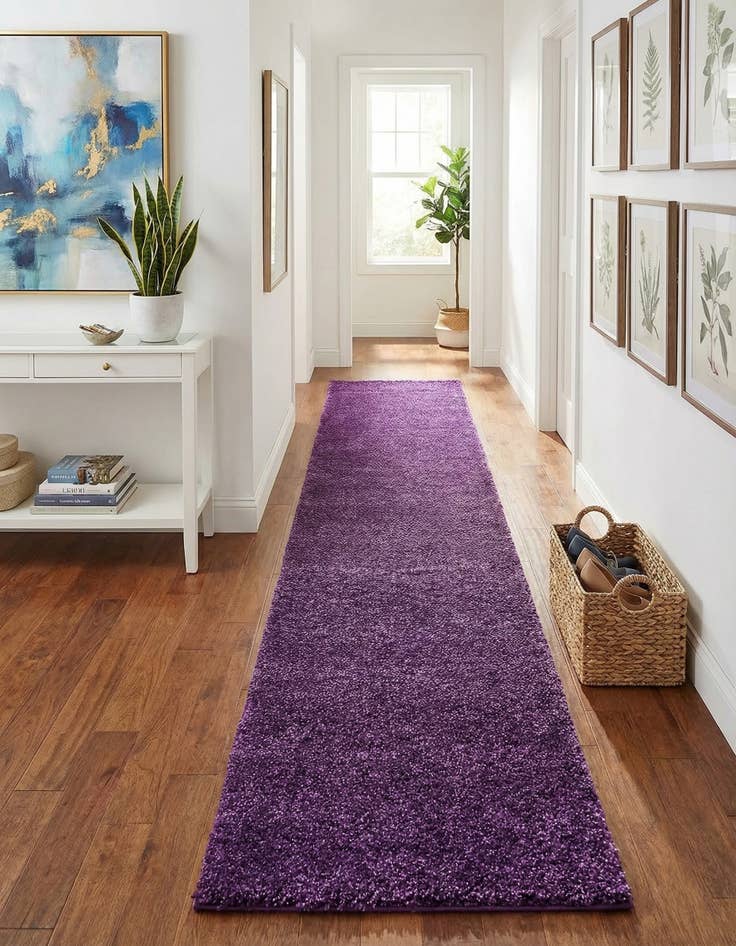 Detail image of 2' 2 x 13' Solid Frieze Runner Rug