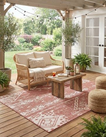 6' x 9' Easy-Clean Bohemian Indoor / Outdoor Rug