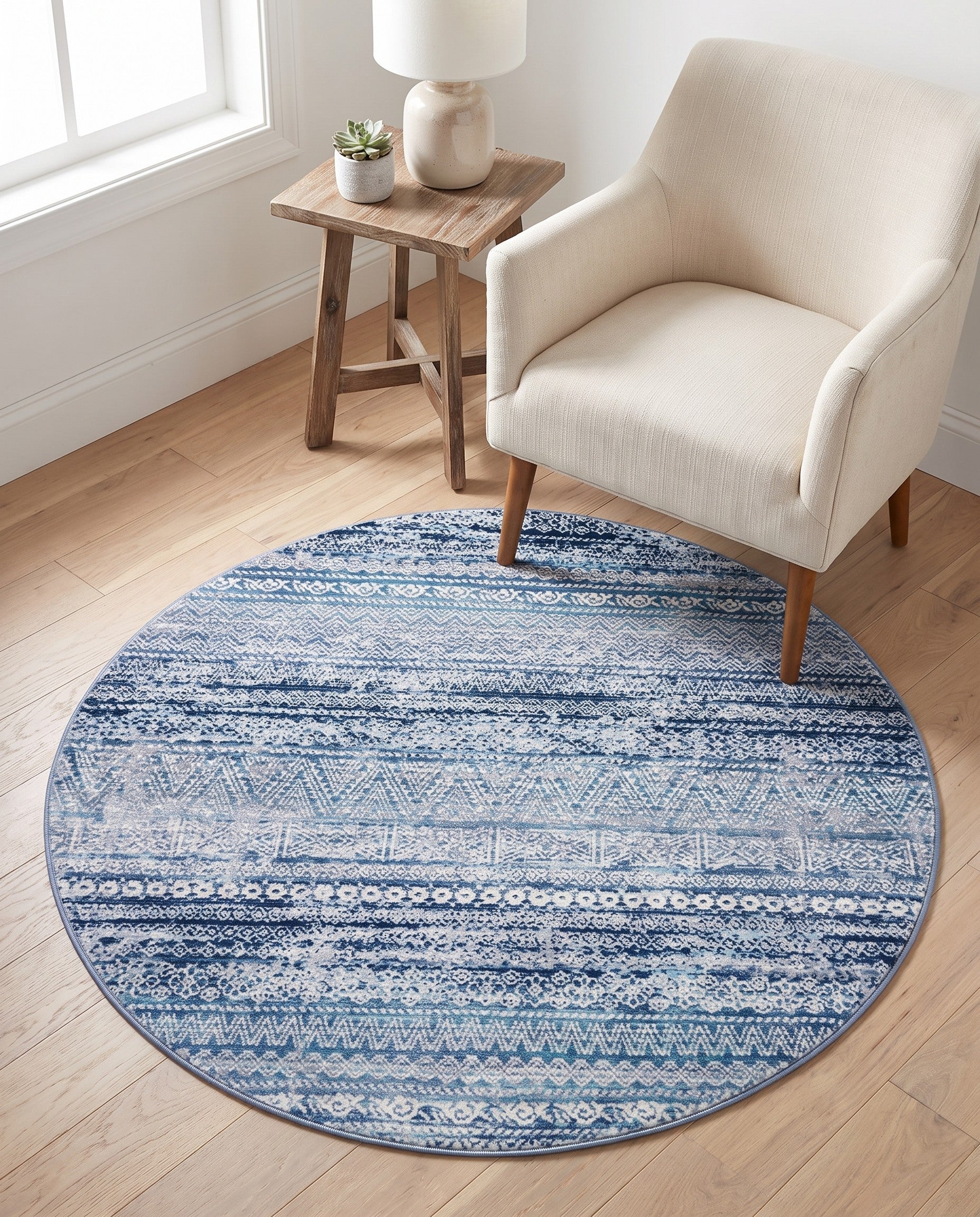 3' 7 x 3' 7 Malibu Round Rug