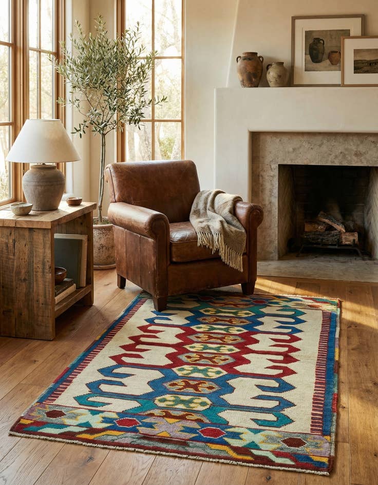 Detail image of 3' 2 x 4' 8  Hand Knotted Balouch Rug