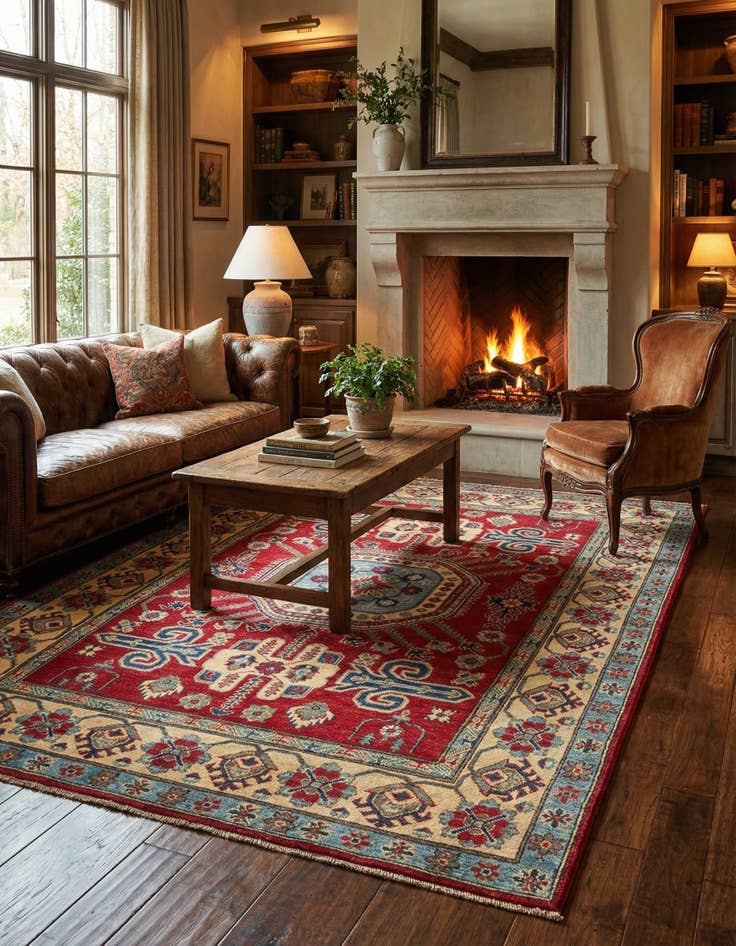 Detail image of 5' 2 x 6' 7  Hand Knotted Kazak Rug