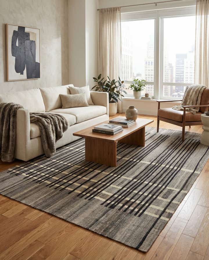 5' 8 x 7' 10 Hand Woven Kilim Modern Wool Rug