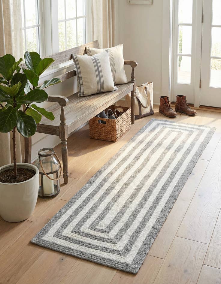 Detail image of 2' x 8'  Hand Woven Eco Verse   Washable Indoor / Outdoor Runner Rug