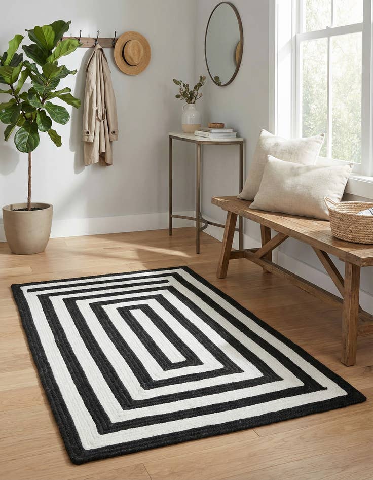 Detail image of 2' 2 x 3' 1  Hand Woven Eco Verse   Washable Indoor / Outdoor Rug