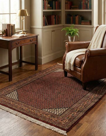 4' 1 x 5' 10 Hand Knotted Mir Oriental Wool Rug