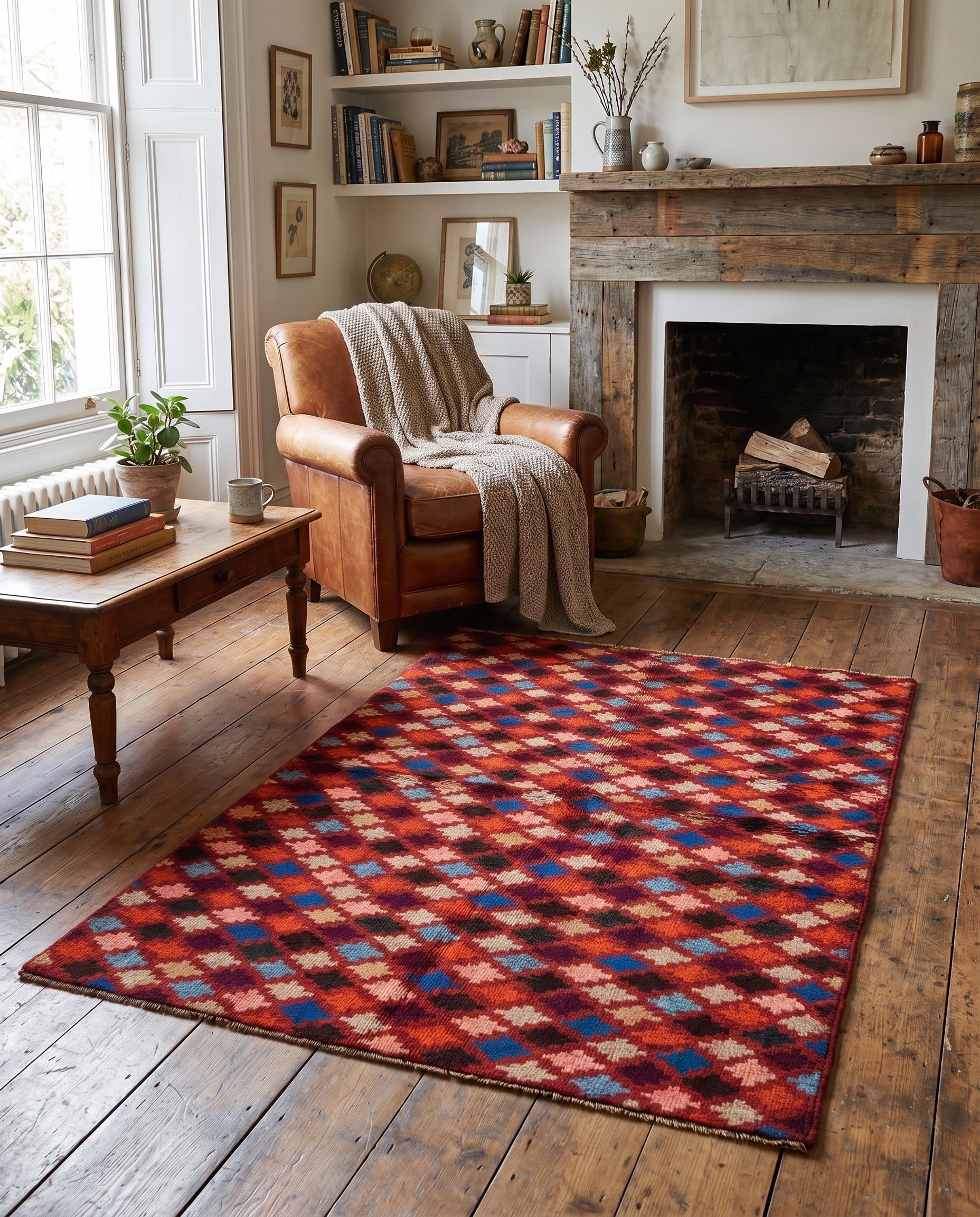 3' 7 x 6' Hand Knotted Balouch Wool Rug