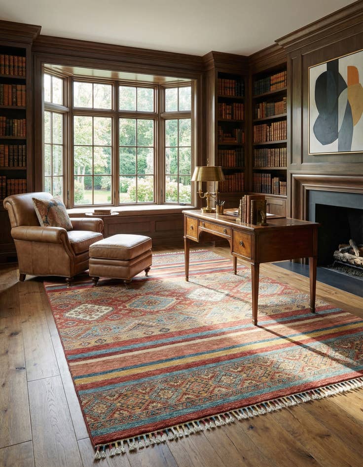 Detail image of 5' 7 x 7' 8  Hand Knotted Ariana Ziegler Rug