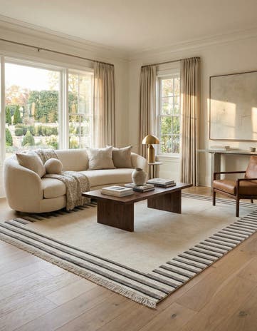 6' 7 x 9' 9 Hand Knotted Darya Wool Rug