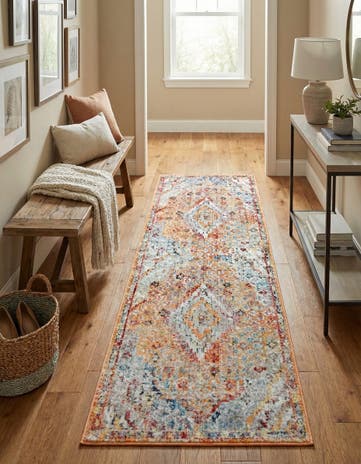 Orange Williamsburg Runner Rug
