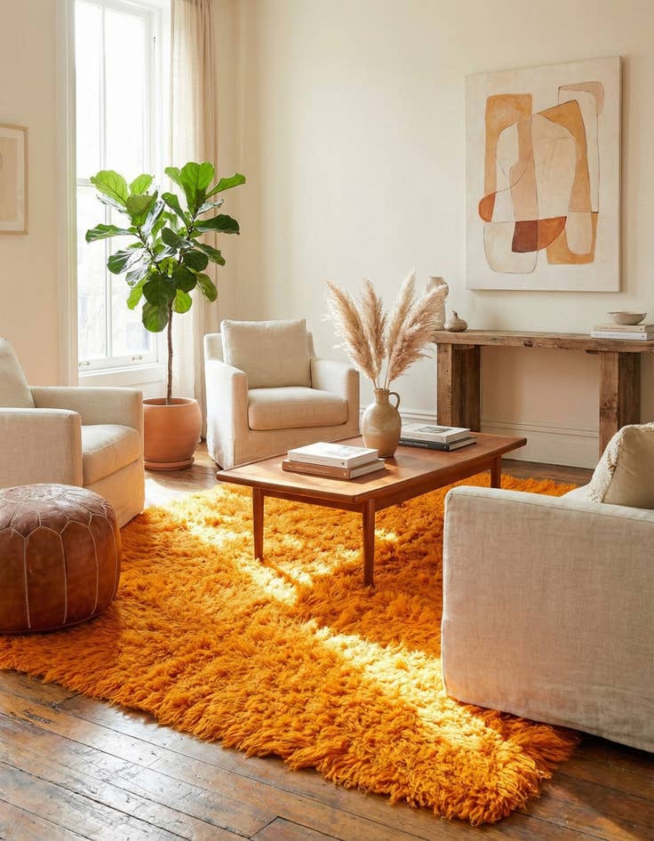 Detail image of 4' 9 x 6' 7  Hand Knotted Moroccan Wool Rug