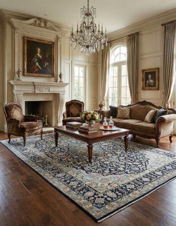 9' 8 x 13' 2 Isfahan Wool Rug