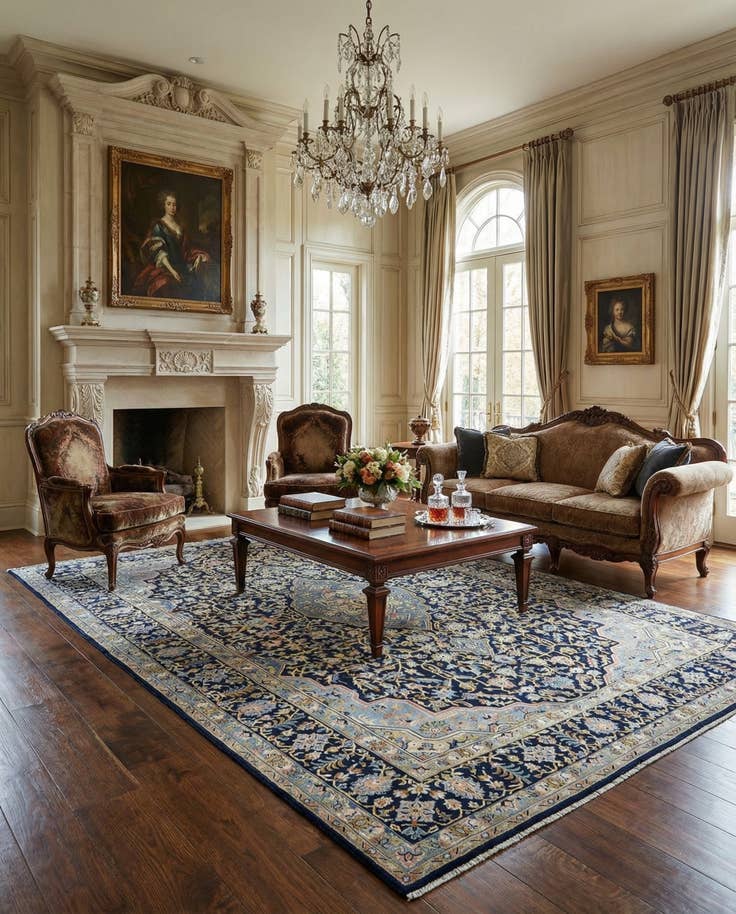 Detail image of 9' 8 x 13' 2 Isfahan Wool Rug