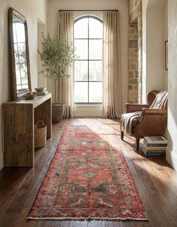 3' 6 x 10' 5 Hand Knotted Ultra Vintage Persian Wool Runner Rug