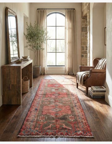 3' 6 x 10' 5 Hand Knotted Ultra Vintage Persian Wool Runner Rug