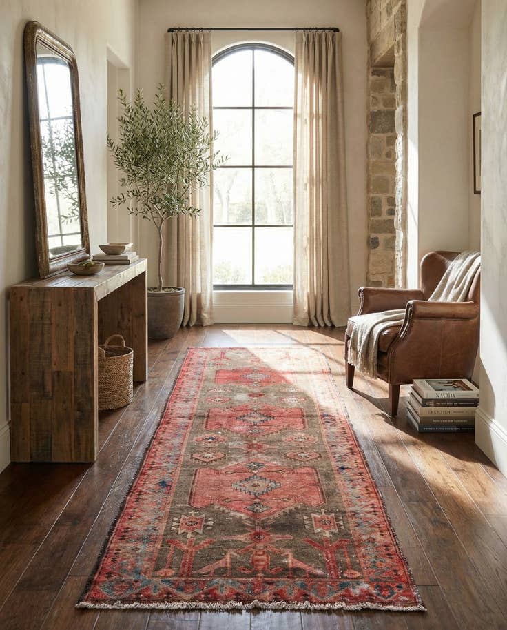 Detail image of 3' 6 x 10' 5 Hand Knotted Ultra Vintage Persian Wool Runner Rug