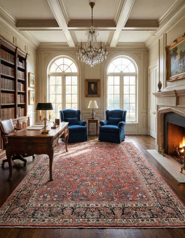 9' x 12' 2 Hand Knotted Sarough Rug