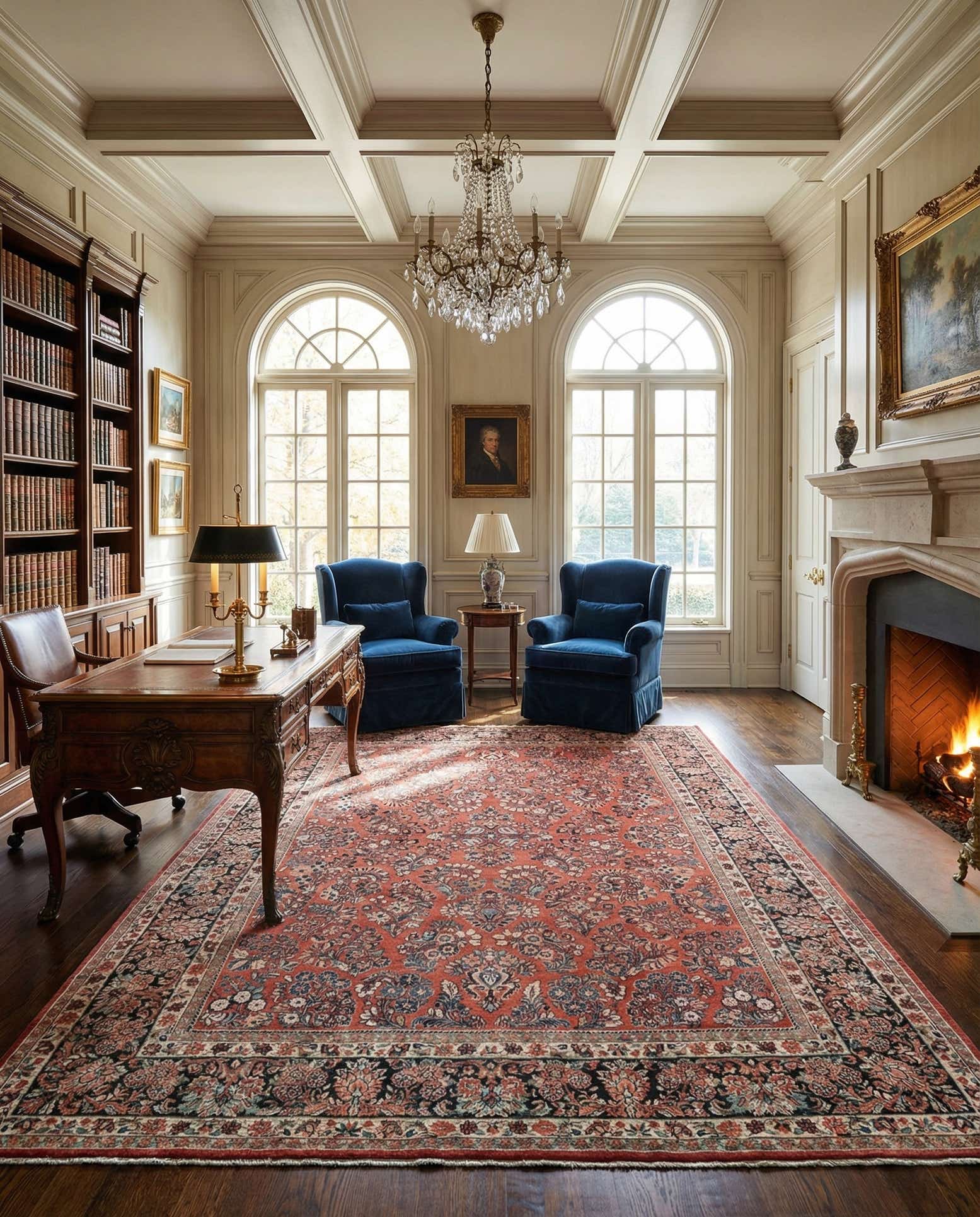 9' x 12' 2 Hand Knotted Sarough Rug