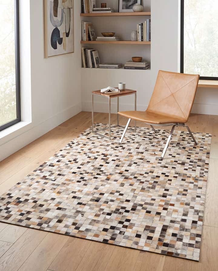 5' 2 x 7' 6 Cowhide Stocks Rug