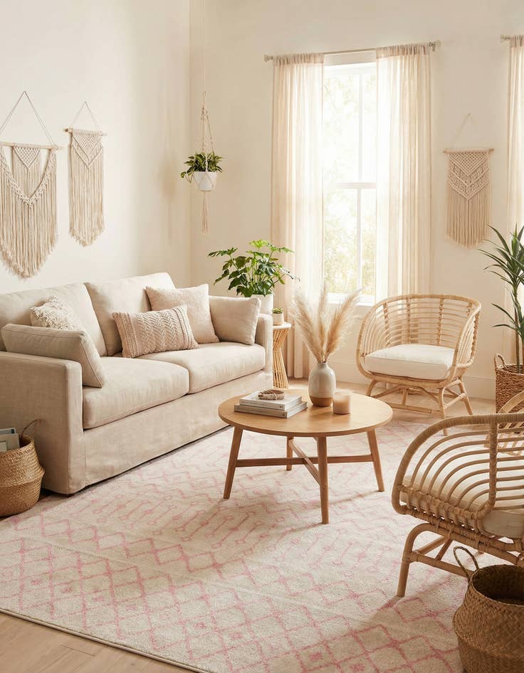 Detail image of  10' x 10' Moroccan Trellis Square Rug