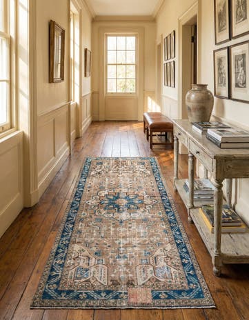 4' 10 x 11' Hand Knotted Ultra Vintage Persian Wool Runner Rug