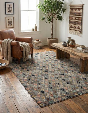 5' 7 x 8' 3 Hand Knotted Balouch Wool Rug