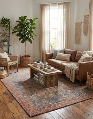 6' 1 x 9' Chenille Jute Rug