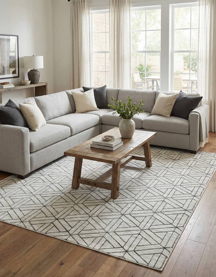 Detail image of 10' x 13' Lattice Trellis Rug