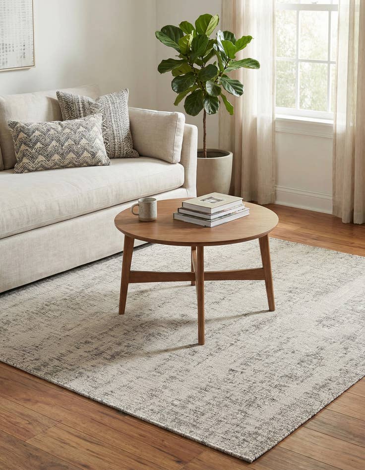 Detail image of  6' x 6'  Washable Modern Indoor / Outdoor Square Rug