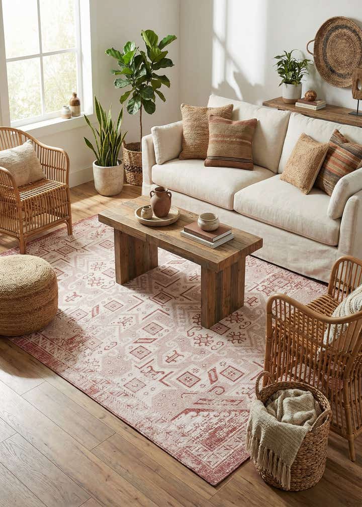 7' 10 x 11' Easy-Clean Aztec Indoor / Outdoor Rug