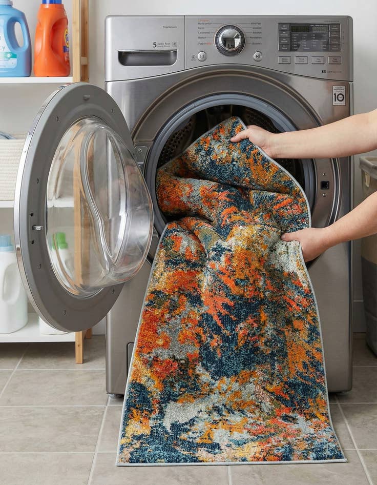 Detail image of  2' x 8'  Washable Vivid Runner Rug