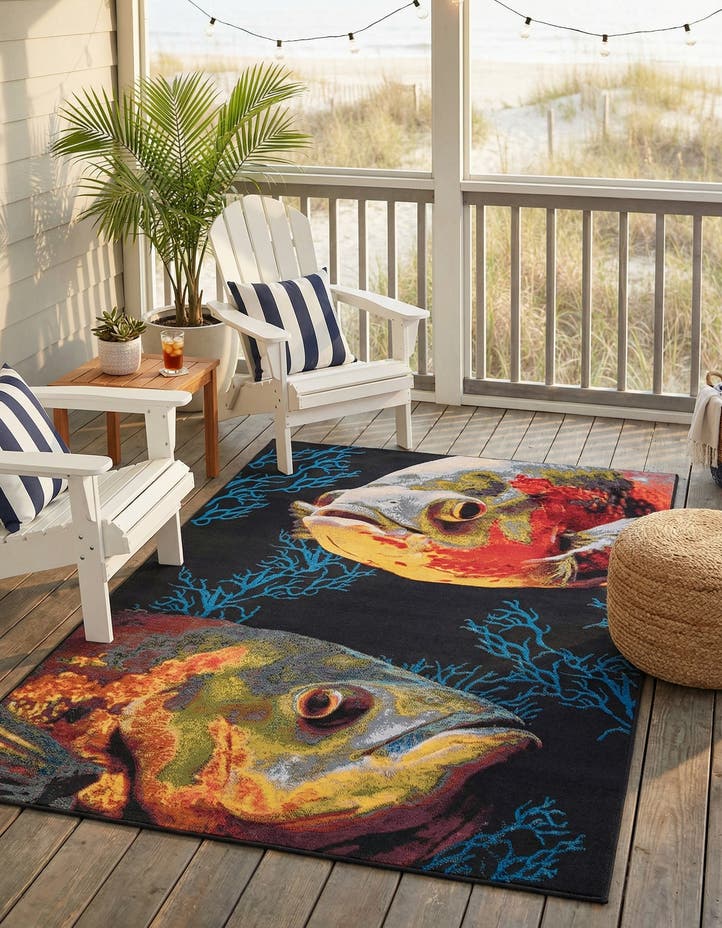 6' x 9' Easy-Clean Coastal Indoor / Outdoo...