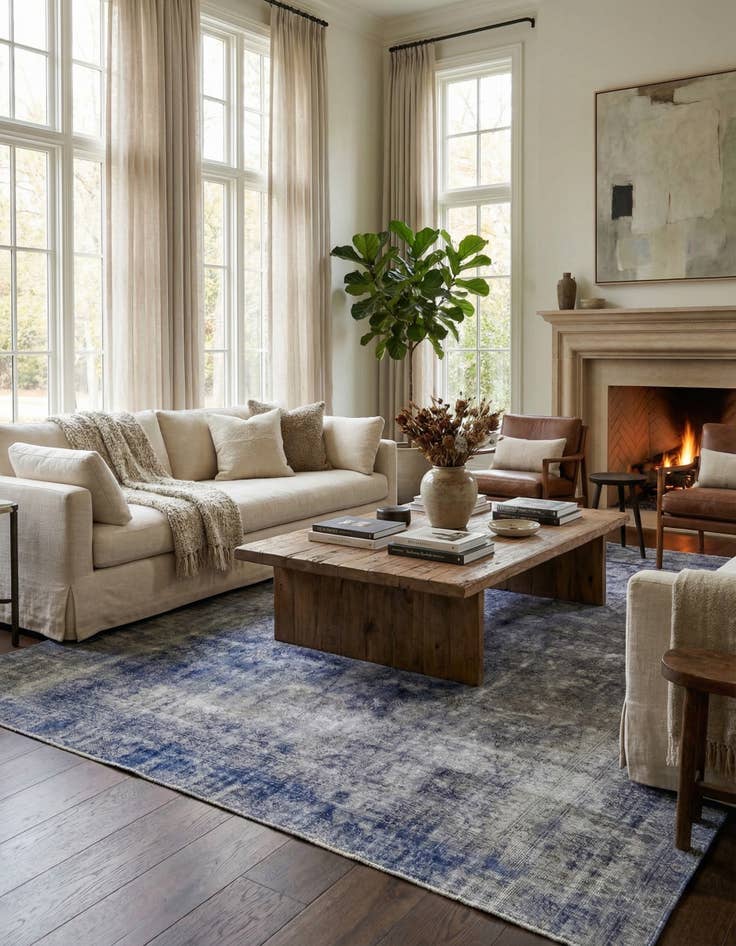 Detail image of 9' 6 x 9' 9  Hand Knotted Ultra Vintage Persian Wool Square Rug