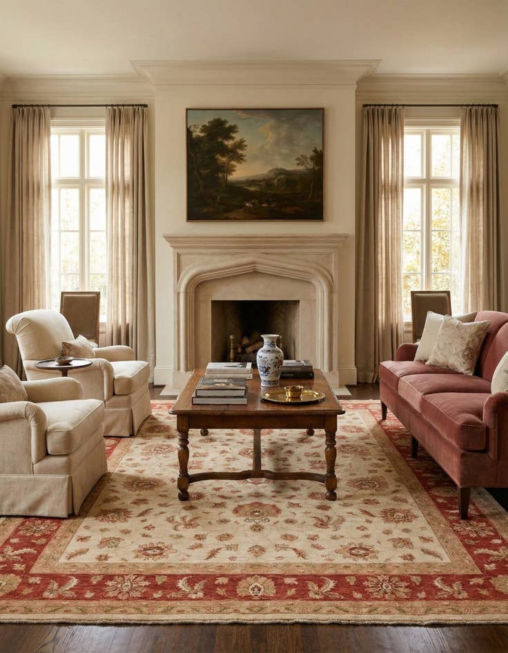 Detail image of 10' x 12' 9  Hand Knotted Peshawar Ziegler Rug