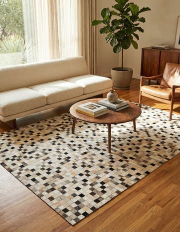 5' 1 x 7' 11 Cowhide Stocks Rug