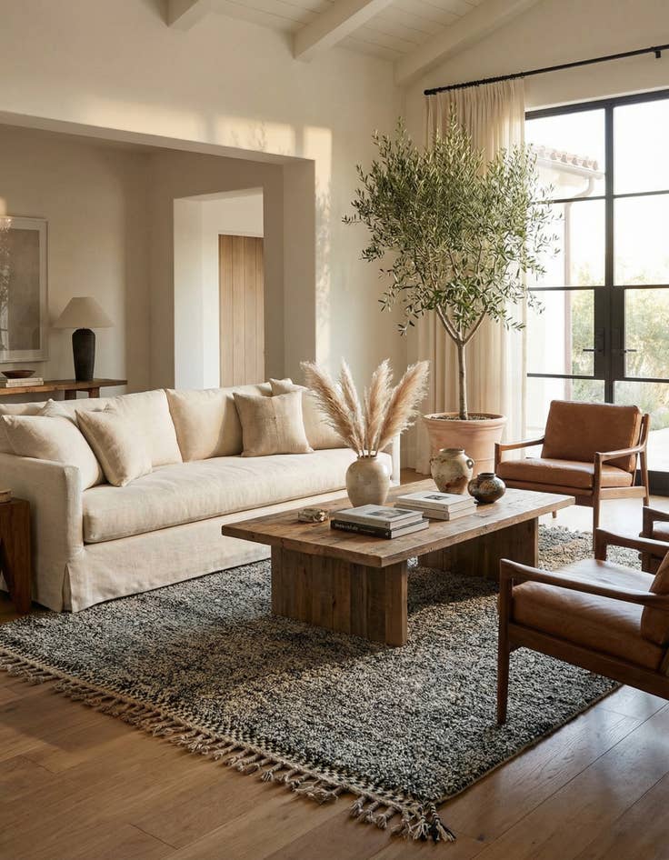 Detail image of 6' 9 x 9' 7  Hand Knotted Moroccan Wool Rug