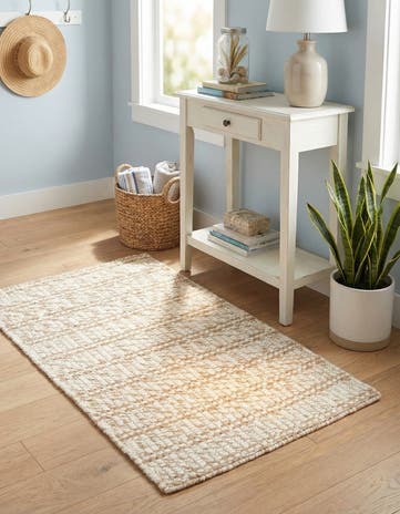 2' 1 x 3' Hand Woven Seaside Pearl Jute Rug