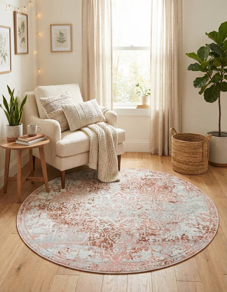 Detail image of  5' 3 x 5' 3 Kamala Washable Round Rug