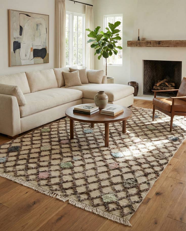 Detail image of 6' 6 x 10' 4 Hand Knotted Darya Wool Rug