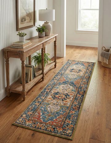 2' x 8' Easy-Clean Traditional Indoor / Outdoor Runner Rug