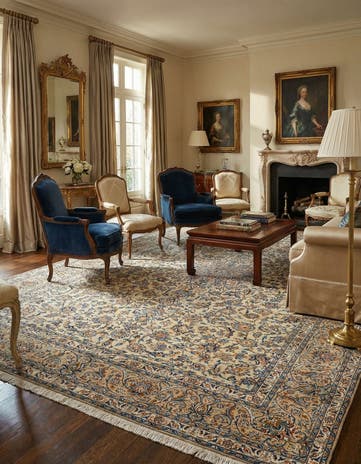 9' 9 x 13' 3 Kashan Wool Rug