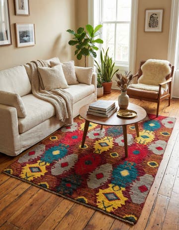 4' 1 x 6' 4 Hand Knotted Darya Wool Rug