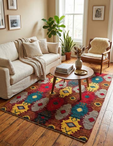4' 1 x 6' 4 Hand Knotted Darya Wool Rug