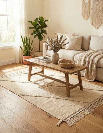 3' 5 x 5' 1 Hand Knotted Moroccan Wool Rug