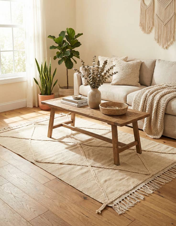 Detail image of  3' 5 x 5' 1  Hand Knotted Moroccan Wool Rug