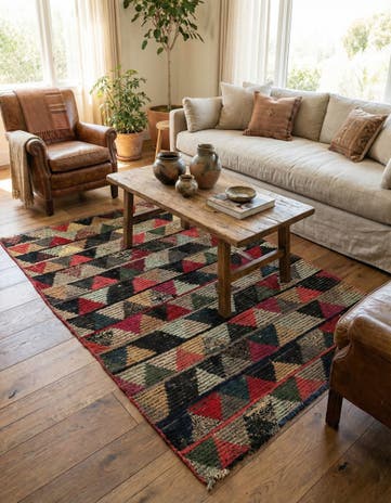 5' 4 x 7' 8 Hand Knotted Moroccan Wool Rug