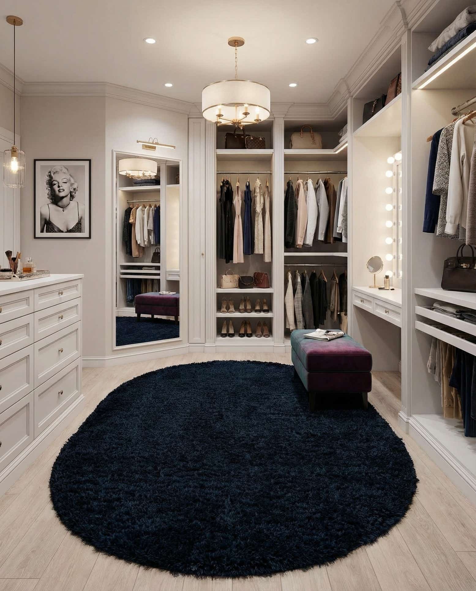 7' 10 x 10' Marilyn Monroe™ Shag Oval Rug