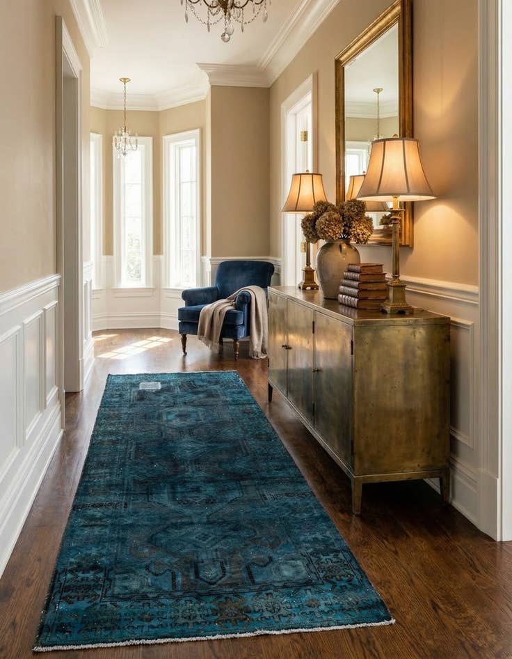 Detail image of 3' 6 x 9' 3 Hand Knotted Ultra Vintage Persian Wool Runner Rug